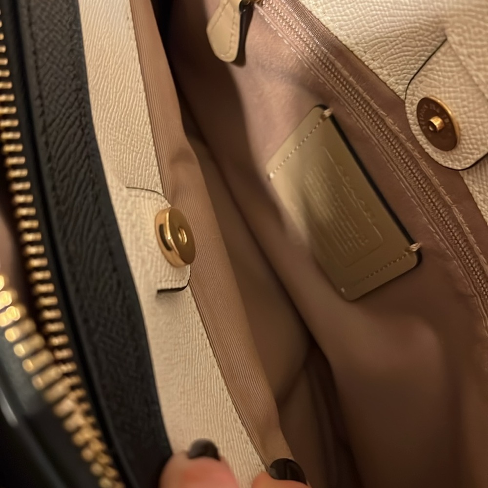 Tri-Color/Colorblock Coach “Lillie” Carryall Bag - Picture 7 of 10